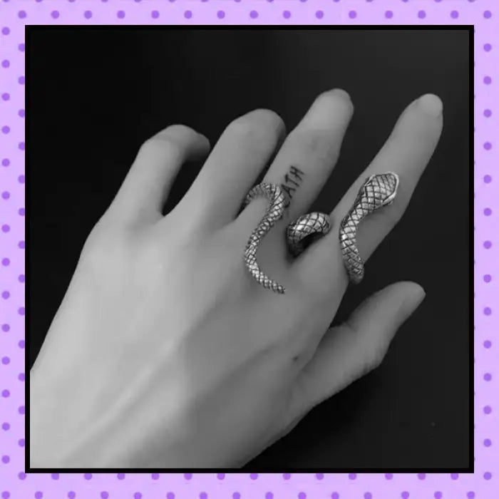 Bague Serpent Fendue Décorative - Alliage - Taille ~5x3.5 Cm - Unisexe - Neuf Avec Étiquettes