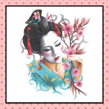 Tatouage éphémère femme, tatouage temporaire, faux tattoo, geisha