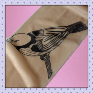 Collant effet tatouage tattoo tights motif hirondelle swallow