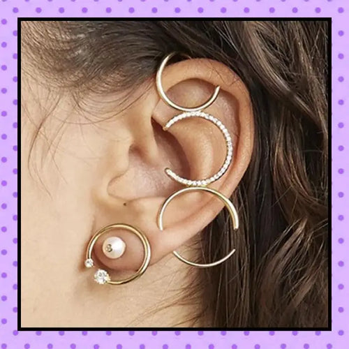 Bijoux d'oreille, faux piercing d'oreille, bijoux fantaisie, piercing hélix cartilage, ear cuff, accessoires femmes