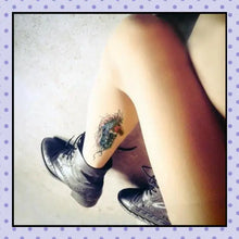 Collant effet tatouage tattoo tights Motif horse cheval