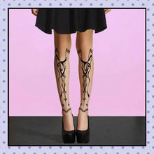 Collant effet tatouage tattoo tights motif corset