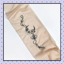 Collant effet tatouage tattoo tights motif fleurs de cerisiers