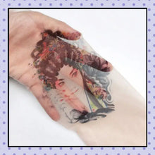 Collant effet tatouage tattoo tights motif geisha