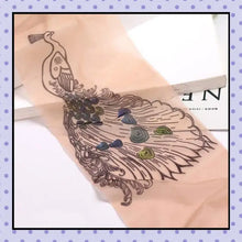Collant effet tatouage tattoo tights motif paon 