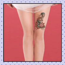 Collant effet tatouage tattoo tights motif serpent