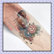 Collant effet tatouage tattoo tights motif serpent