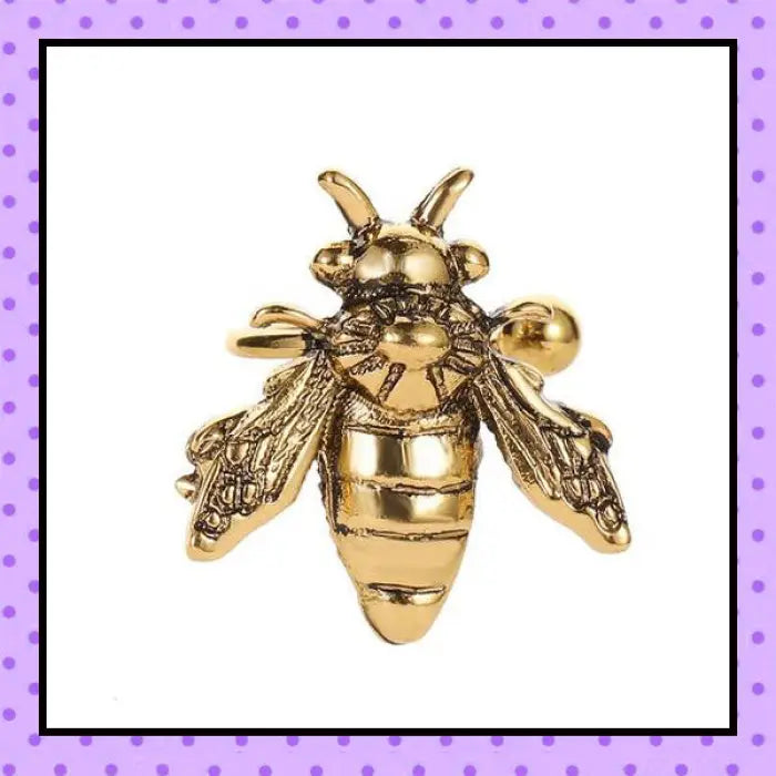 Bijoux d'oreille, faux piercing d'oreille, bijoux fantaisie, piercing hélix cartilage, ear cuff, accessoires femmes, motif abeille