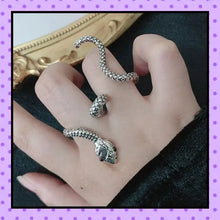 bague 2 doigts, bijoux fantaisie, accessoires femmes, bague femme, motif serpent