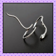 bijoux fantaisie, accessoires femmes, bague 2 doigts, bague femme,  motif serpent