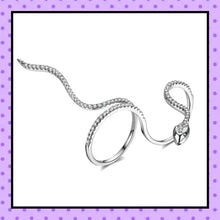 bijoux fantaisie, accessoires femmes, bague 2 doigts, bague femme,  motif serpent