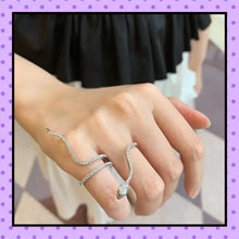 bijoux fantaisie, accessoires femmes, bague 2 doigts, bague femme,  motif serpent
