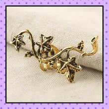 Bijoux d'oreille, faux piercing d'oreille, bijoux fantaisie, piercing industriel, piercing hélix cartilage, ear cuff, accessoires femmes, motif feuilles de vigne