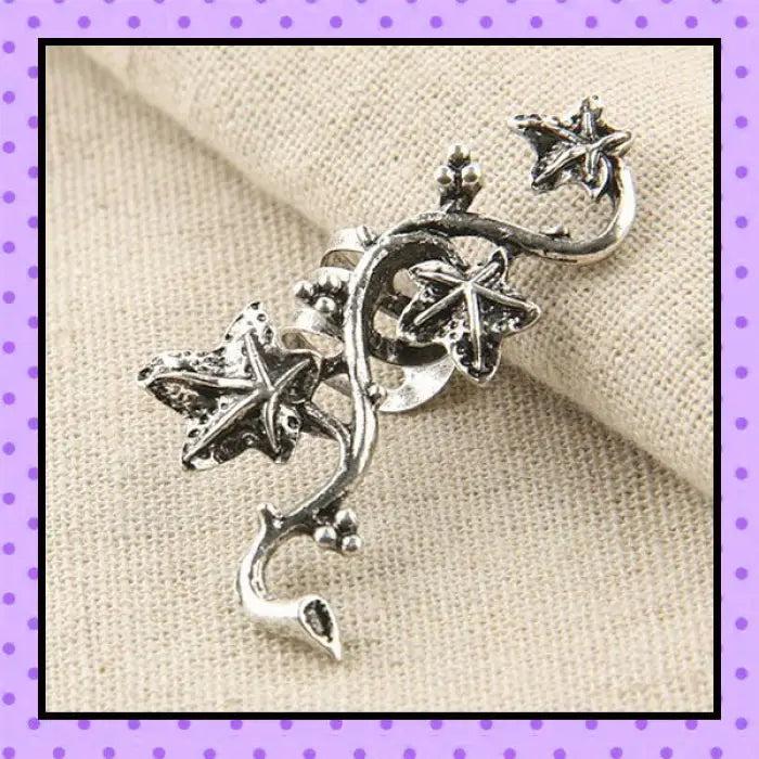 Bijoux d'oreille, faux piercing d'oreille, bijoux fantaisie, piercing industriel, piercing hélix cartilage, ear cuff, accessoires femmes, motif feuilles de vigne