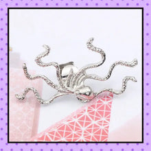 Bijoux d'oreille, faux piercing d'oreille, bijoux fantaisie, faux piercing hélix cartilage, ear cuff, accessoires femmes, motif pieuvre octopus
