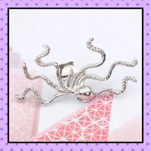 Bijoux d'oreille, faux piercing d'oreille, bijoux fantaisie, faux piercing hélix cartilage, ear cuff, accessoires femmes, motif pieuvre octopus