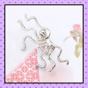 Bijoux d'oreille, faux piercing d'oreille, bijoux fantaisie, faux piercing hélix cartilage, ear cuff, accessoires femmes, motif pieuvre octopus