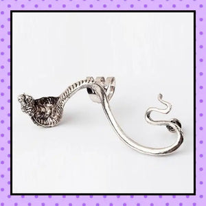 Bijoux d'oreille, faux piercing d'oreille, bijoux fantaisie, faux piercing hélix cartilage, ear cuff, accessoires femmes, motif serpent cobra