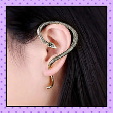 Bijoux d'oreille, faux piercing d'oreille, bijoux fantaisie, faux piercing plug écarteur, ear cuff, accessoires femmes, motif serpent