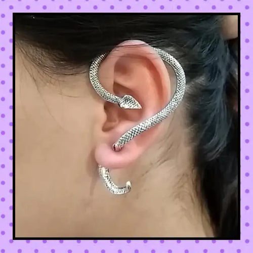 Bijoux d'oreille, faux piercing d'oreille, bijoux fantaisie, faux piercing plug écarteur, ear cuff, accessoires femmes, motif serpent