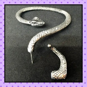 Bijoux d'oreille, faux piercing d'oreille, bijoux fantaisie, faux piercing plug écarteur, ear cuff, accessoires femmes, motif serpent