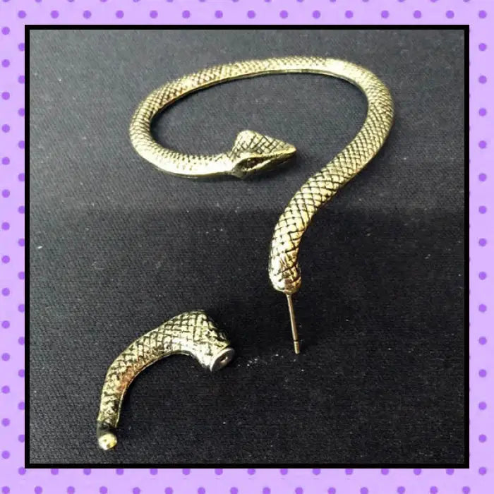 Bijoux d'oreille, faux piercing d'oreille, bijoux fantaisie, faux piercing plug écarteur, ear cuff, accessoires femmes, motif serpent