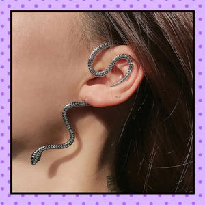 Bijoux d'oreille, faux piercing d'oreille, bijoux fantaisie, faux piercing conch, ear cuff, accessoires femmes, motif serpent