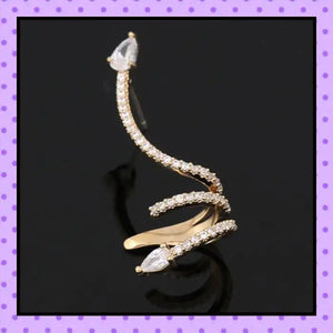 Bijoux d'oreille, faux piercing d'oreille, bijoux fantaisie, faux piercing hélix cartilage, ear cuff, accessoires femmes, motif serpent