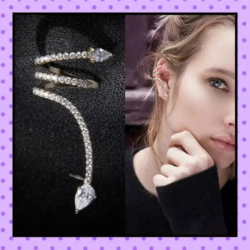 Bijoux d'oreille, faux piercing d'oreille, bijoux fantaisie, faux piercing hélix cartilage, ear cuff, accessoires femmes, motif serpent