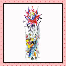 Tatouage éphémère femme, tatouage temporaire, faux tattoo, motif carpe koï
