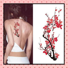 Tatouage éphémère femme, tatouage temporaire, faux tattoo, motif fleurs de cerisier