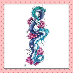 Tatouage éphémère femme, tatouage temporaire, faux tattoo, motif dragon