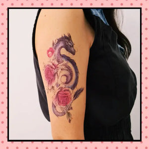 Tatouage éphémère femme, tatouage temporaire, faux tattoo, motif dragon