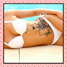 Tatouage éphémère femme, tatouage temporaire, faux tattoo, motif hirondelles
