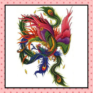 Tatouage éphémère femme, tatouage temporaire, faux tattoo, motif phénix phœnix