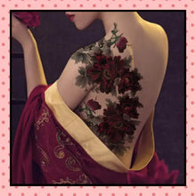 Tatouage éphémère femme, tatouage temporaire, faux tattoo, motif pivoine papillon fleur 