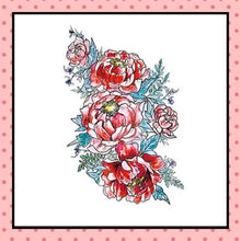 Tatouage éphémère femme, tatouage temporaire, faux tattoo, motif pivoines
