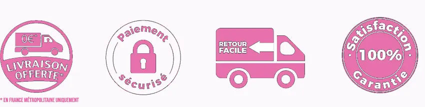 Découvrez 4 bonnes raisons de choisir FakeThemAll : livraison gratuit, paiement sécurisé, retour facile, 100 satisfaction