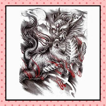 Tatouage éphémère femme, tatouage temporaire, faux tattoo, motif dragon kirin qillin