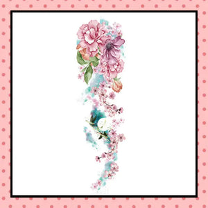 Tatouage éphémère femme, tatouage temporaire, faux tattoo, motif  fleurs de cerisier