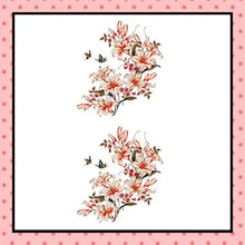 Tatouage éphémère femme, tatouage temporaire, faux tattoo, motif fleurs de pêcher rose