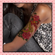 Tatouage éphémère femme, tatouage temporaire, faux tattoo, motif phénix phœnix