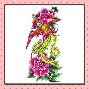 Tatouage éphémère femme, tatouage temporaire, faux tattoo, motif phénix phœnix