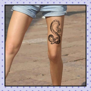 Collant effet tatouage tattoo tights motif serpent 