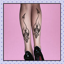 Collant effet tatouage tattoo tights motif dragon tribal