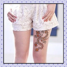 Collant effet tatouage tattoo tights motif dragon 