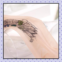 Collant effet tatouage tattoo tights motif paon 