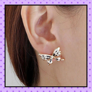 Bijoux d'oreille, faux piercing d'oreille, bijoux fantaisie, piercing hélix cartilage, ear cuff, accessoires femmes, motif papillon