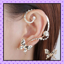 Bijoux d'oreille, faux piercing d'oreille, bijoux fantaisie, piercing hélix cartilage, ear cuff, accessoires femmes, motif papillon