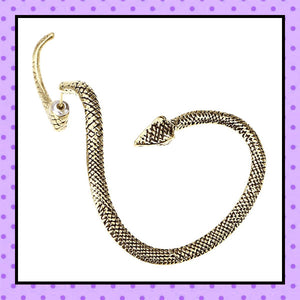 Bijoux d'oreille, faux piercing d'oreille, bijoux fantaisie, faux piercing plug écarteur, ear cuff, accessoires femmes, motif serpent
